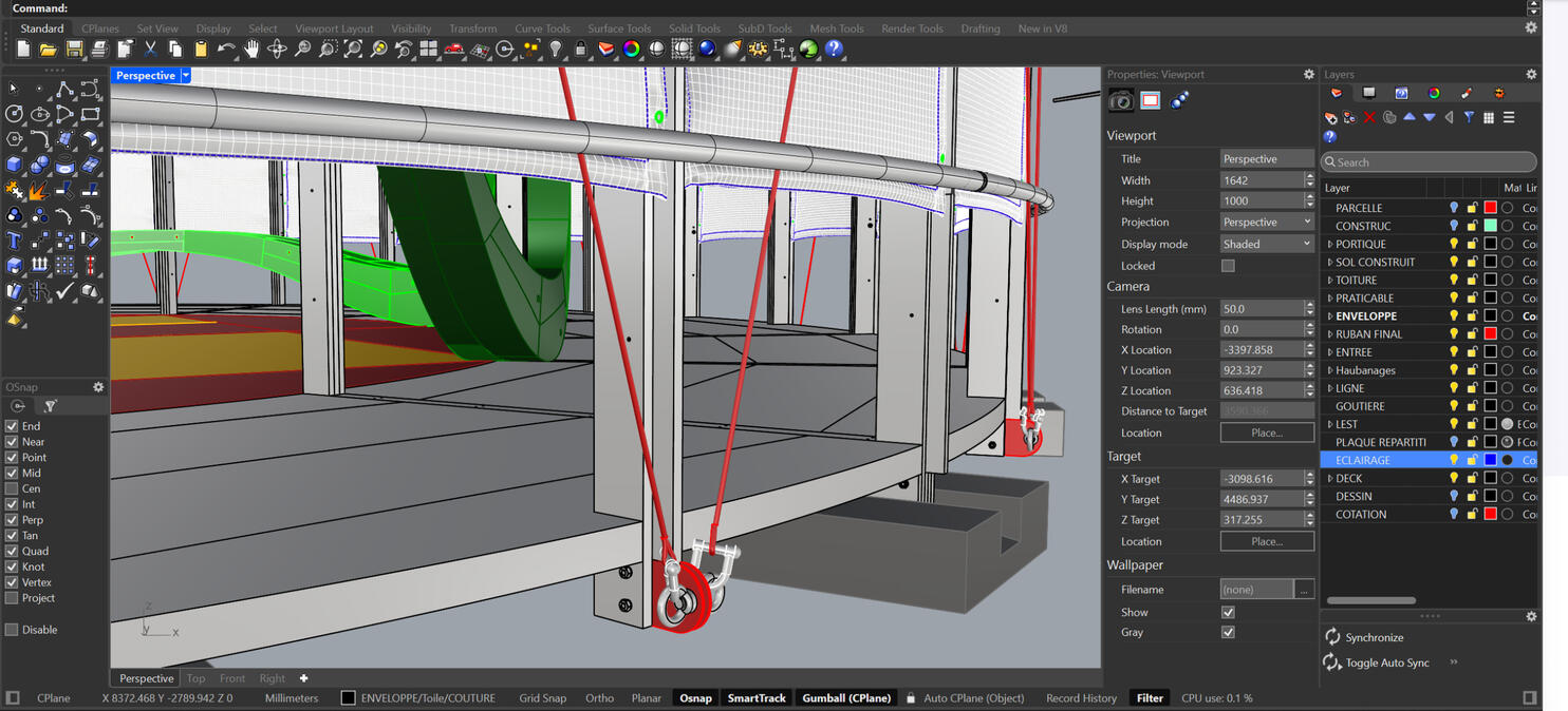 3D modelisation on Rhino