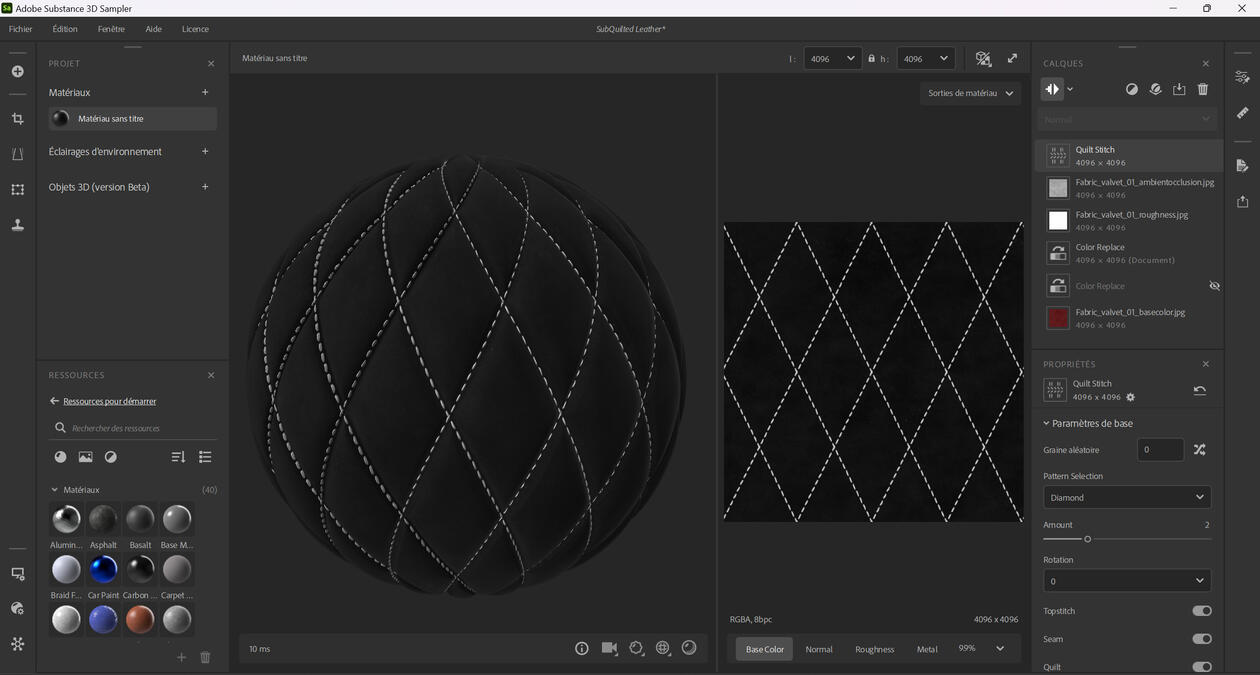 Creat texture on Substance Sampler