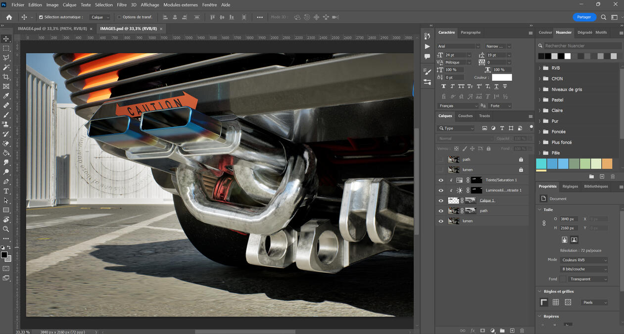 Mix Lumen and Path tracing rendering in Photoshop